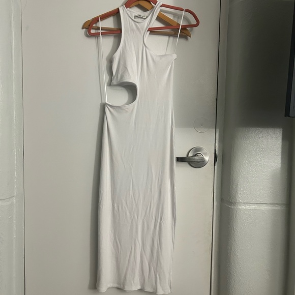 EUC Abercrombie Asymmetrical Cutout Knit Midi Dress Coverup size XSP - Picture 2 of 5